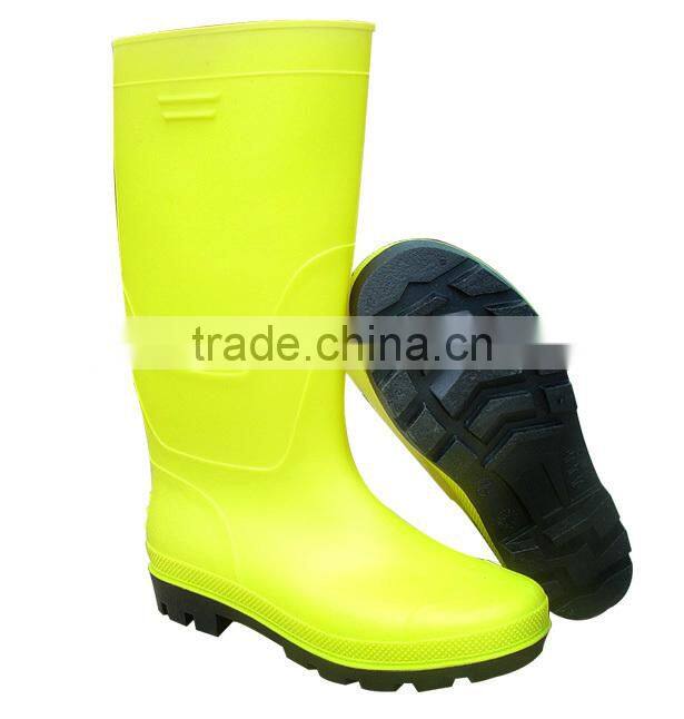 green color fishing and working pvc boots wholesale