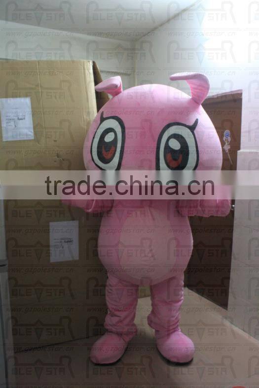 NO.1940 pink bunny costumes big head rabbit mascot costumes