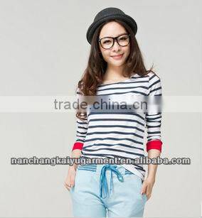 stripe fashion t-shirt with high qulity