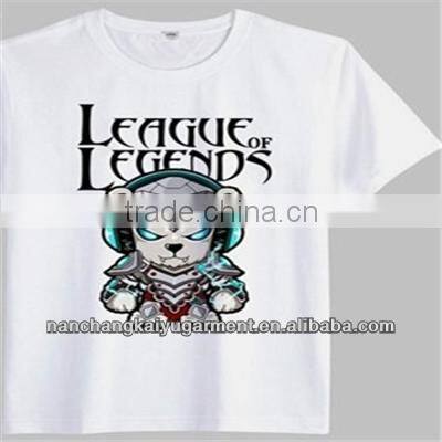 2014 summer new men's famous brand designer casual league of legends printing 100% cotton short-sleeve T-shirt