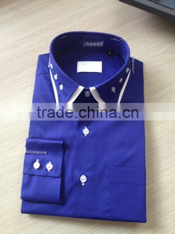 men double collar dress shirts new designer 2014 fit casual slim shirt