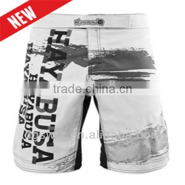 wholesale factory price high quality new lycra spandex plain black blank 4 way stretch mma shorts