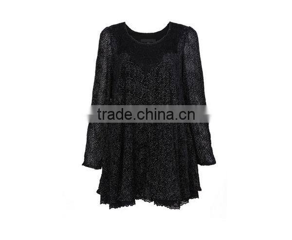 Trendy design long sleeve printed plus size clothing dropshipping