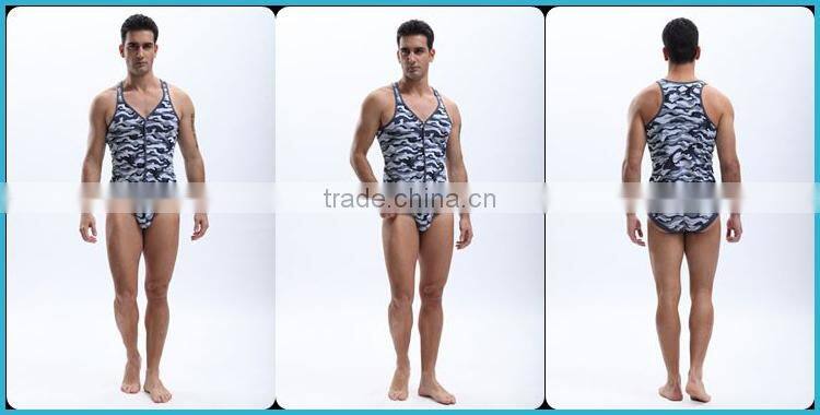 New Arrival 2014 Men Slim Bodysuit Camouflage Men's Slimming Vest SW1011-BX