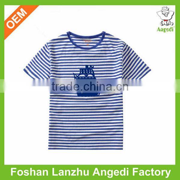 custom design stripe t shirt printing for baby boy