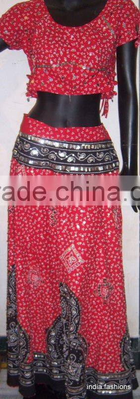 red Black cotton designer Ladies wedding wear,chaniya choli