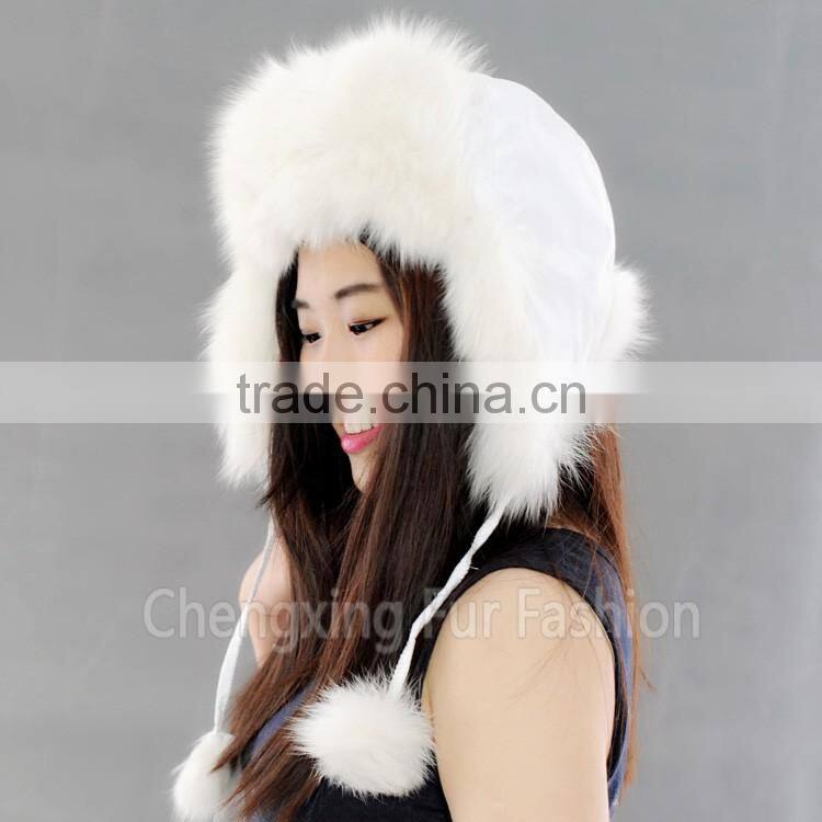 CX-C-38T Alibaba Wholesale China Fashion Cheap Beanie/ Unisex Fox Fur Knitted Hat