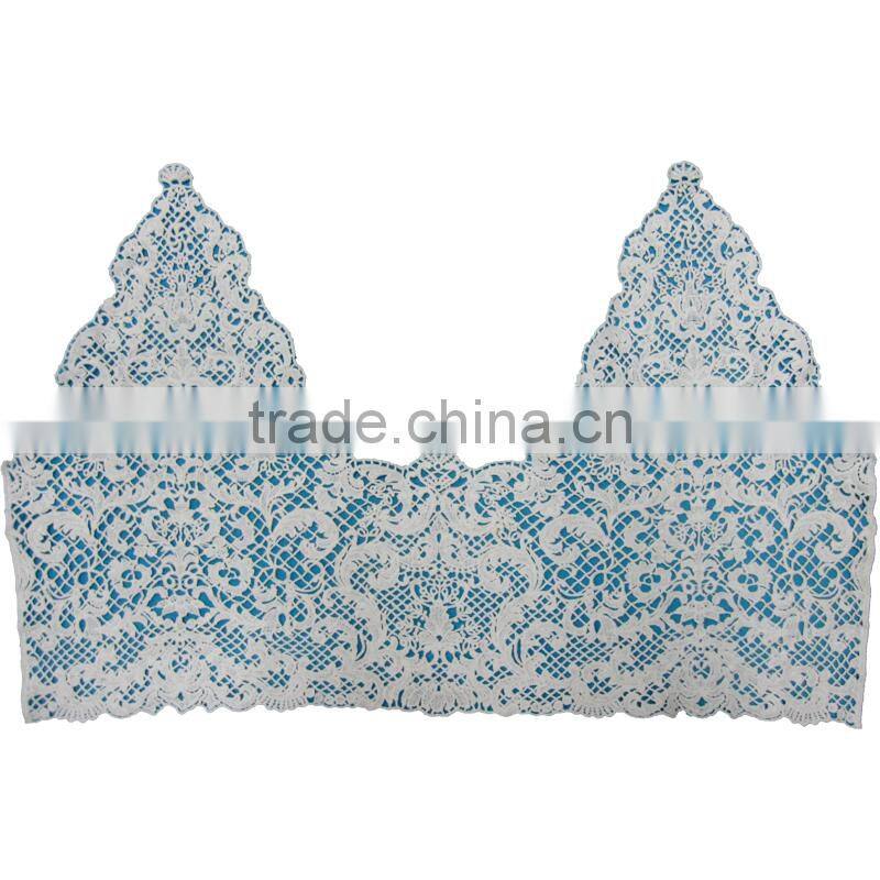 lace manufacturer machine made cotton crochet neck lace for garment