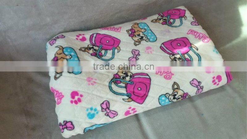100% Polyester Printed Coral Fleece Blanket throw