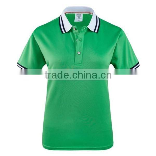 Womens polo shirt contrast collar design