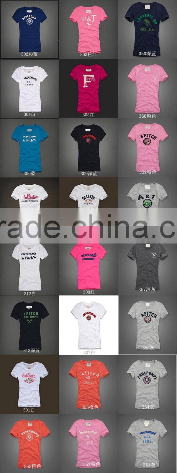 printing t shirt for women/ china alibaba women t-shirt/flocking printing t shirt