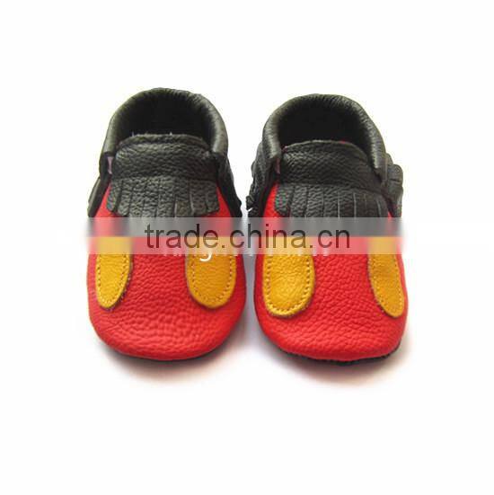Mickey&Minnie design baby moccasins baby shoes tassle