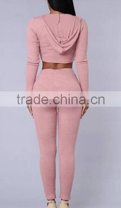 Runwaylover EY2354B Ladies 2017 Sport Suits , Sexy Crop Top And Pants