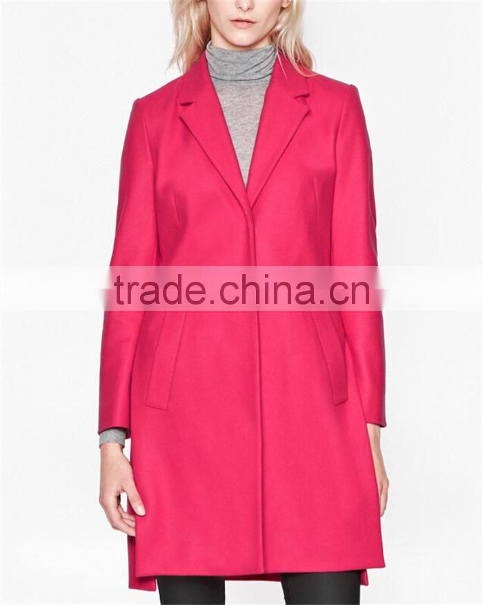 hot sell rose red platform felt japan winter coat