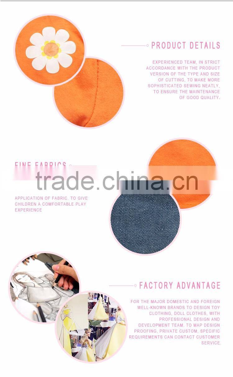 China supplier with high quality eco-friendly customized matching girl and doll clothes