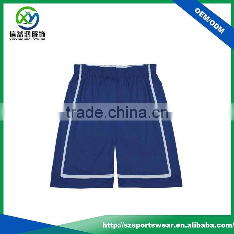 OEM Service Lightweight Quick Dry Man Basketball Short White Stripe Man Sport Shorts