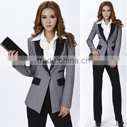 Ladies elegant business suit uniform sets, women office uniform design 2014 newest style, fashion lady suit sets office workwear