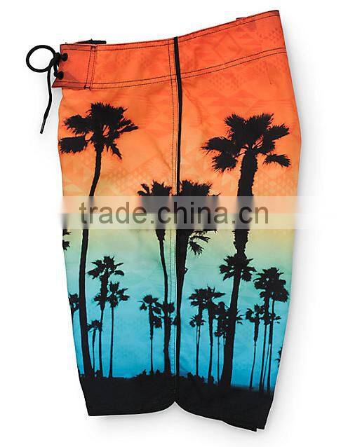 Newest fashion custom made wholesale mens boxer shorts beach shorts printed