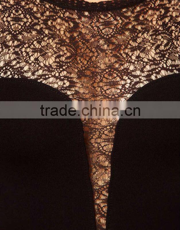 Lace Slash Front Body-Conscious Dress