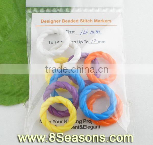 10Pcs Acrylic Knitting Stitch Markers 14 mm