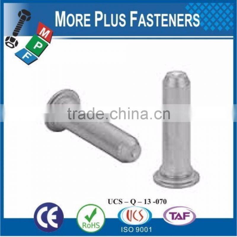 Made In Taiwan Flush Mounted Stainless Steel Unthreaded flush Zinc Plated Unthreaded Self Cliching Pin