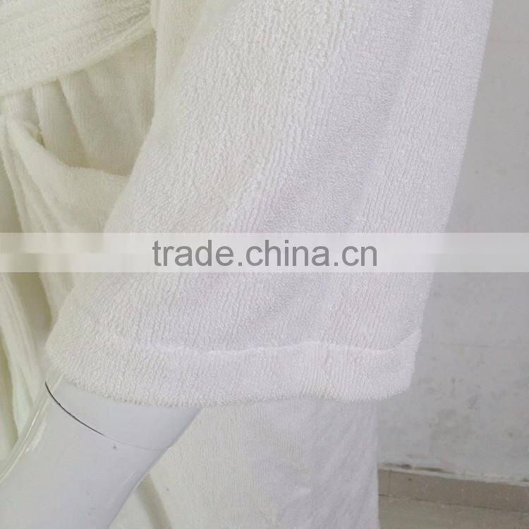 Orangic bamboo robe luxury lounge bathrobe white