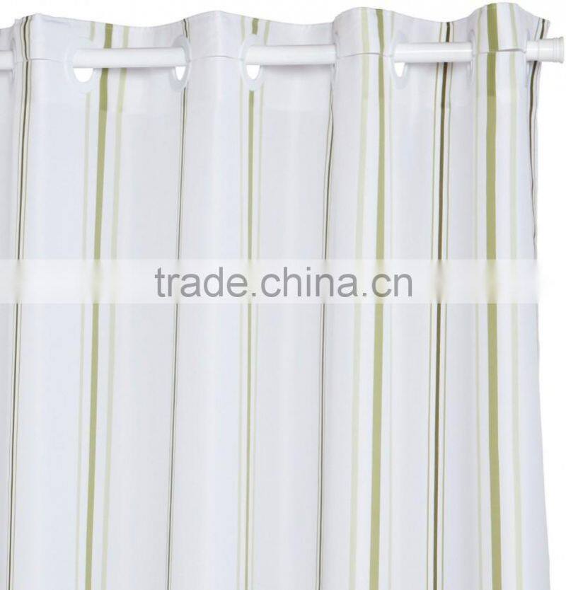 Wholesale 100% polyester shower curtain with free shower curtatin hooks