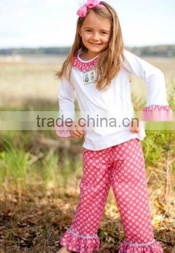 Children Christmas Set Kids Suit Outfits Long Sleeve T Shirt Skinny Pants Kids Sets Girls Cute Polka Dot Casual Tops Long Pants