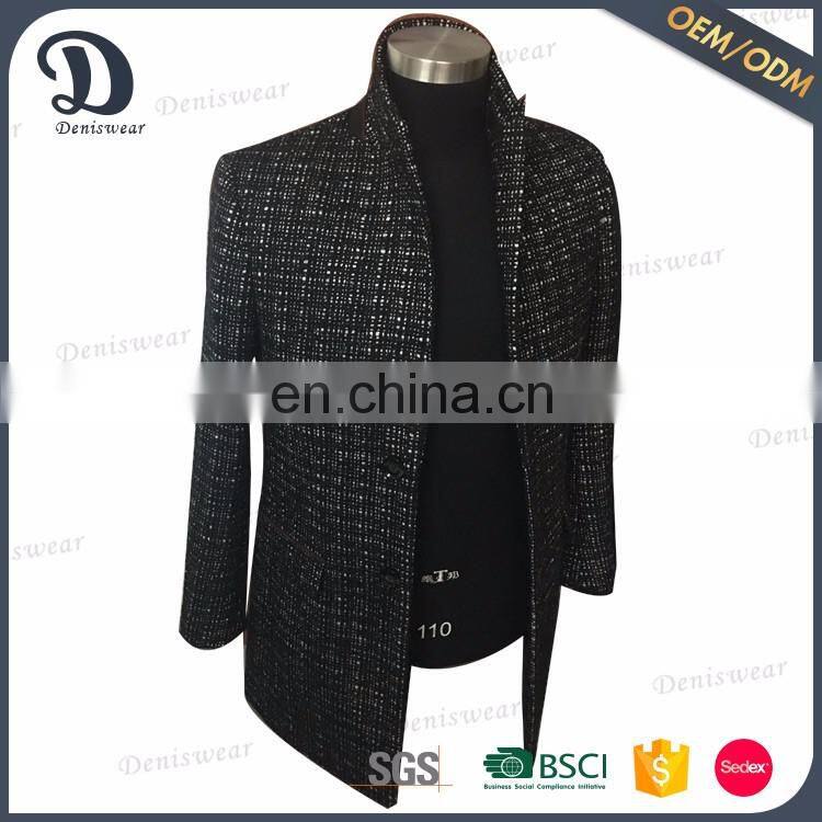 Latest design wool long men coat