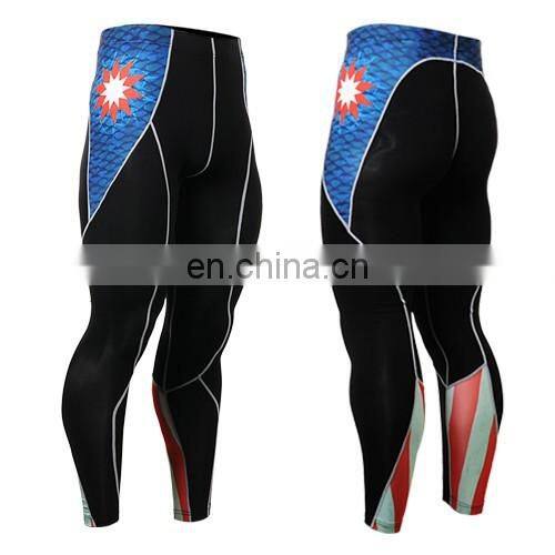 Different design custom mens compression leggings for running