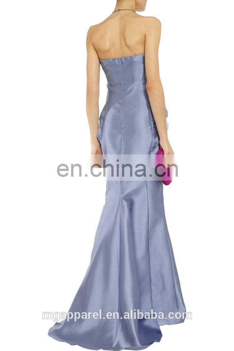 New design Satin twill gown prom dress patterns for women