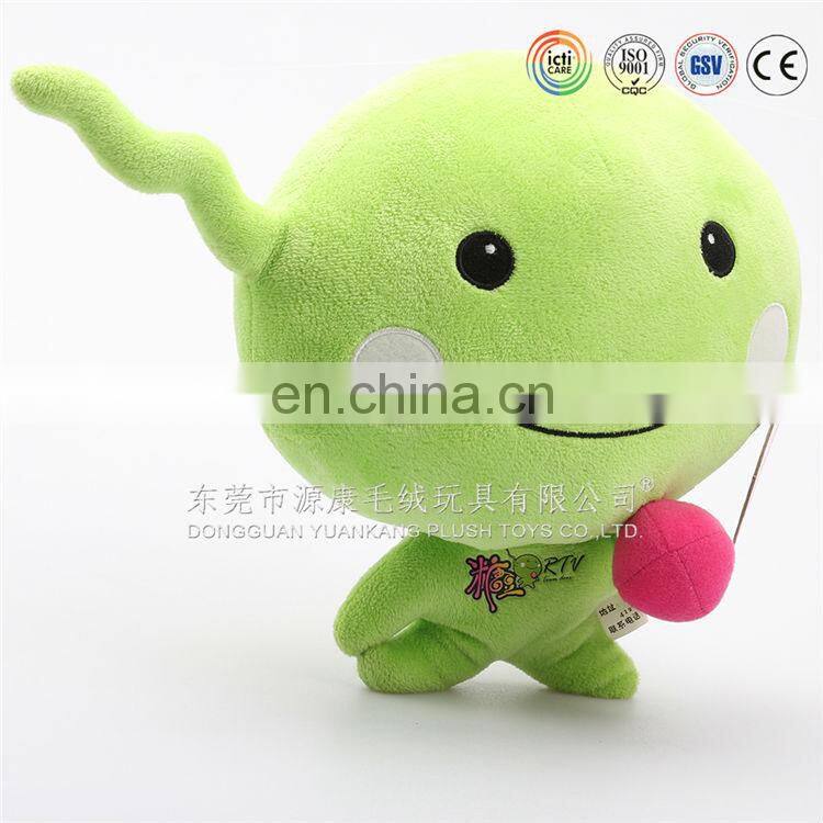 Lovely blue water-drop plush enterprise mascot toy