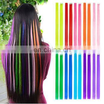 Promotion fashion Hairpiece clip on hair Extensions avaliable with different colours