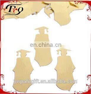 black graduation silhouette confetti
