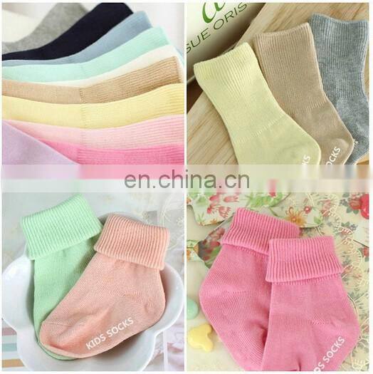 In stock Newborn Babies Pure Color Cotton Socks Baby Socks