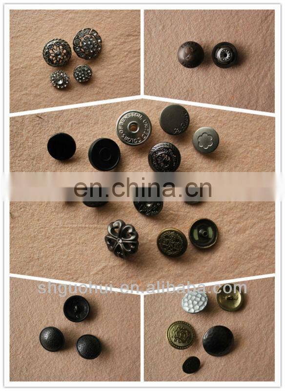 14mm Natural Flower Shape Wooden Coat Sewing Button /Brass Magnet Button For Leather Bags