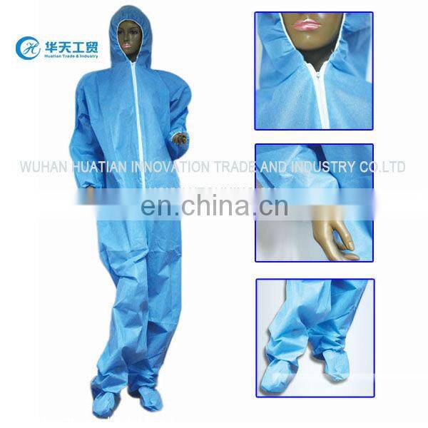 Hot sell disposable PP Overall with hood,without feetcover