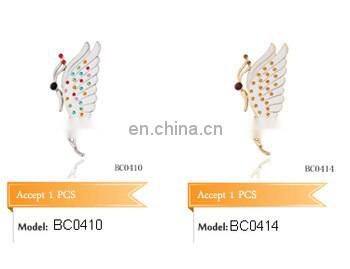 Alibaba China Cheap 18K Gold Abalone Shell Rhinestone Butterfly Brooch in Bulk