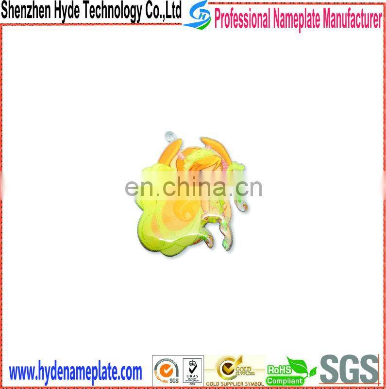 with fashion design badge, metal custom luggage tag