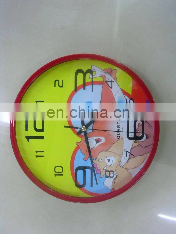 customized modern number design round wall clock
