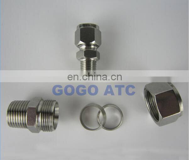 High quality quick coupler ZG 1/4'' male thread O.D 4 mm hard tube stainless steel straight connectors flexible pipe coupling