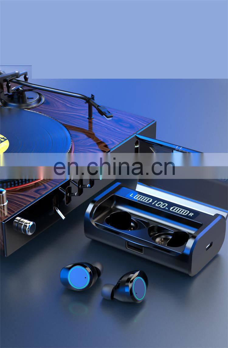 Smart Touch HIFI Headset Waterproof mini tws earbuds with LED Display Large Capacity Battery Case