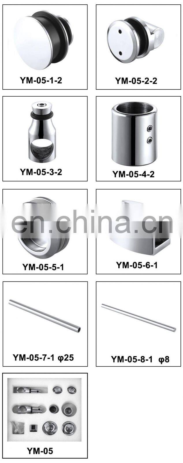 Frameless Shower Room Inox Sliding Door Bathroom Fittings