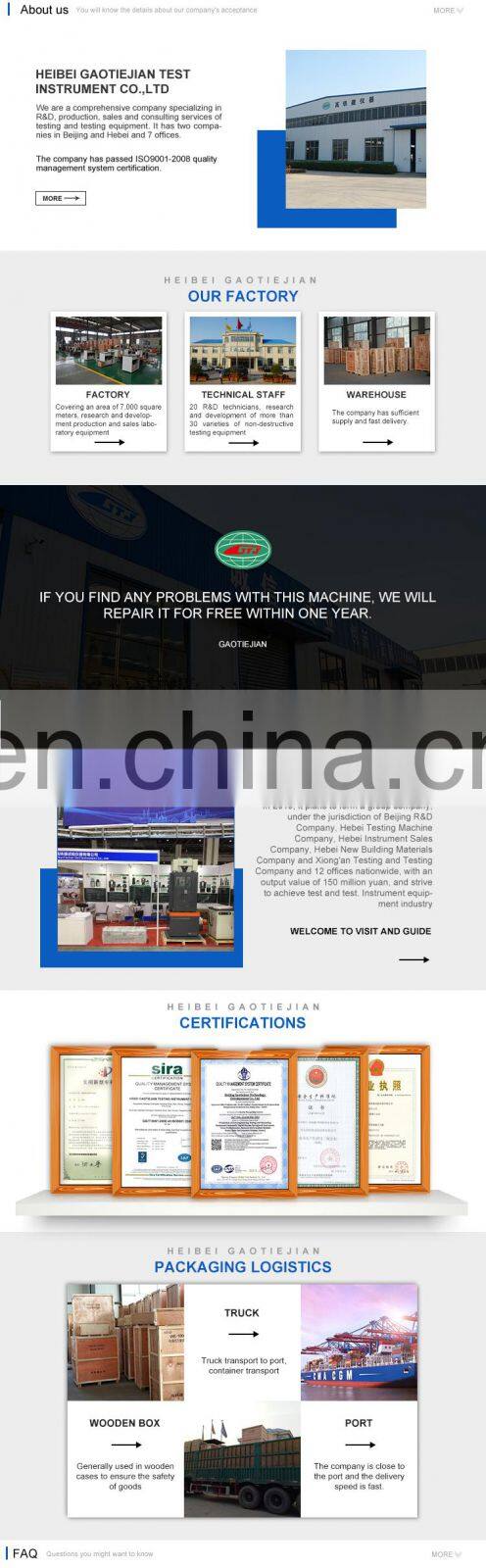 Cold crushing concrete compression testing machine