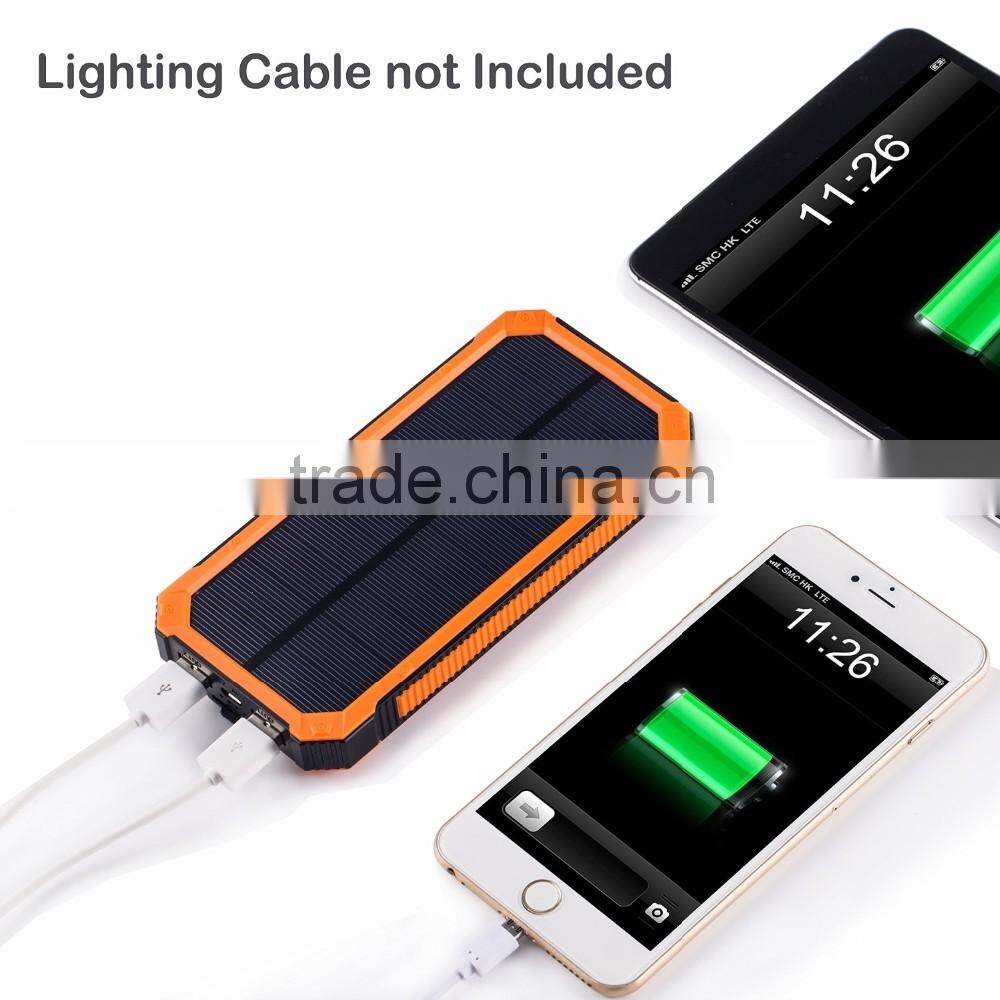 Hot sale Solar power bank 30000mah portable LED Camp Light solar battery for all digital products charging outdoor lighting