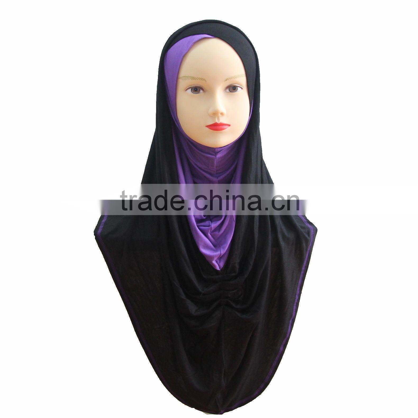 Newest Plain crossover HOT COTTON islamic scarf hijab BIG LONG MUSLIM one piece HIJAB