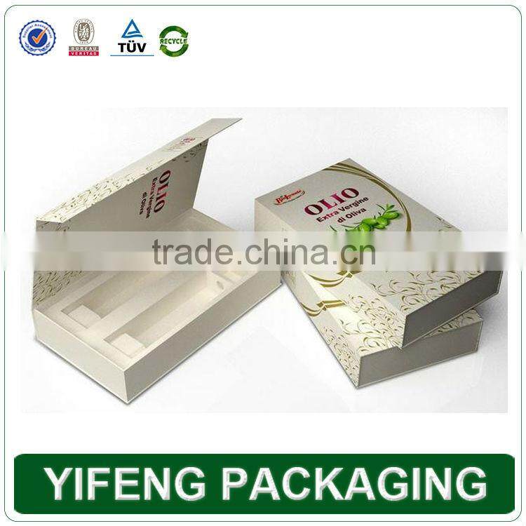 custom printing middle flap creative design olive oil packaging paper box