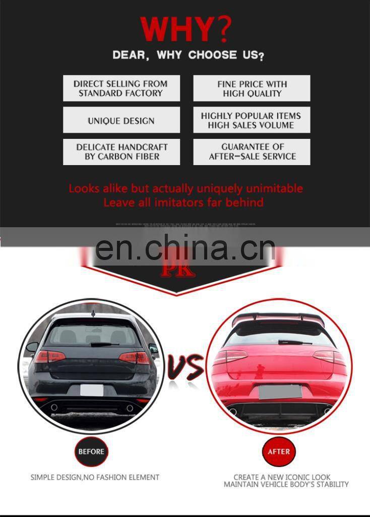 RZ Style Carbon Fiber Roof Spoiler for Volkswagen GOLF 7 VII MK7 GTI Hatchback