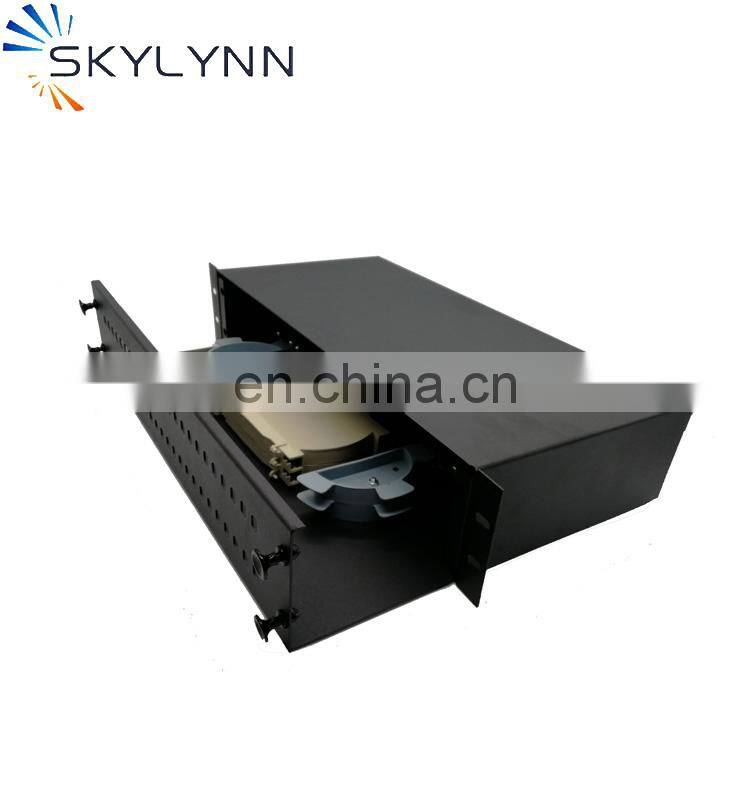 Steel materials lc sc fc st 2U 48 port fiber optic patch panel/diatribution frame