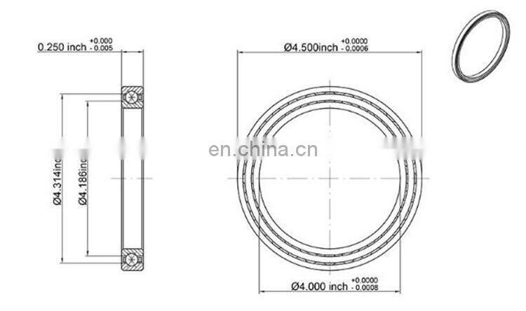 KA 040 XP0 Type X four point contact thin Section bearing KA040XP0